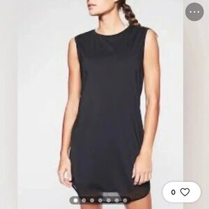 Athleta Sunlover Black Mini Dress W/Pockets Size medium